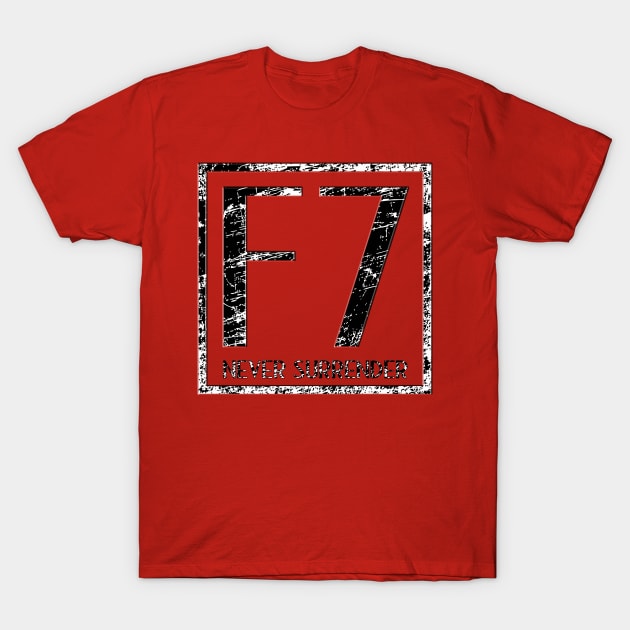 F7 - Never Surrender MOBA T-Shirt by rachybattlebot